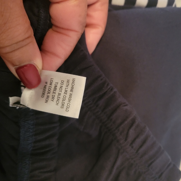 NWT 2pc Set Navy And white Striped Top with Navy Elastic Waist Pants - Picture 6 of 11